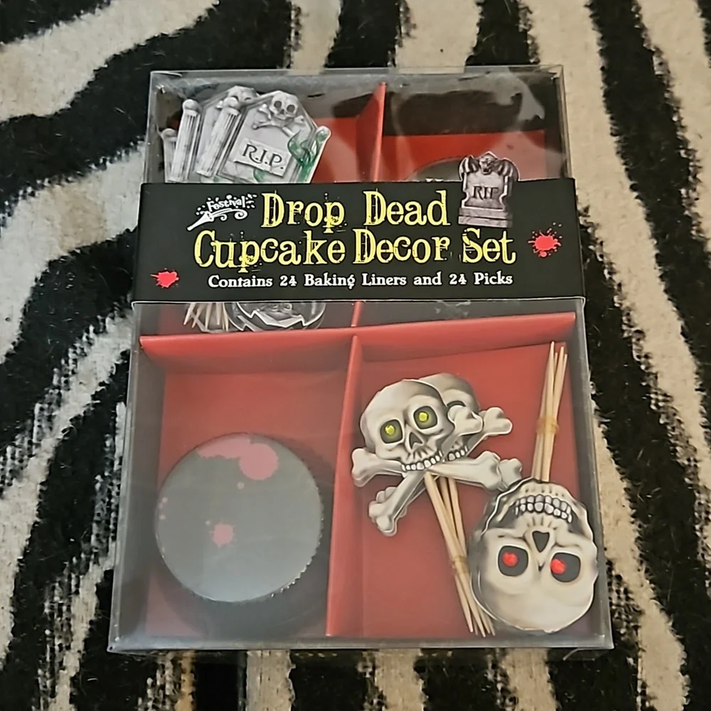 Halloween Drop Dead Cupcake Decor Set